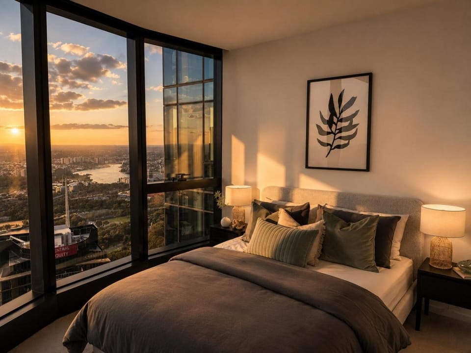 Panoramic Skyline Haven with Pool & Views Apartment in Southbank
