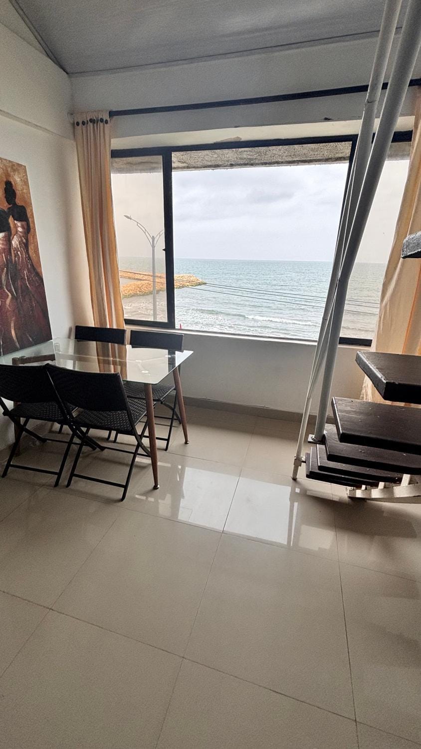 View (from property/room), Living room, Dining area, Sea view
