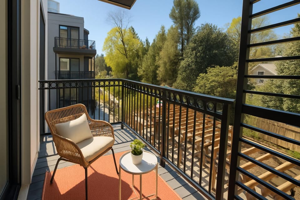 Property building, Day, Balcony/Terrace, Seating area