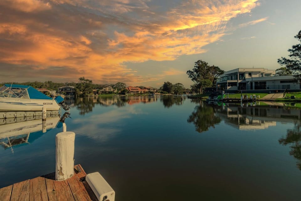 Day, Natural landscape, River view, Sunset