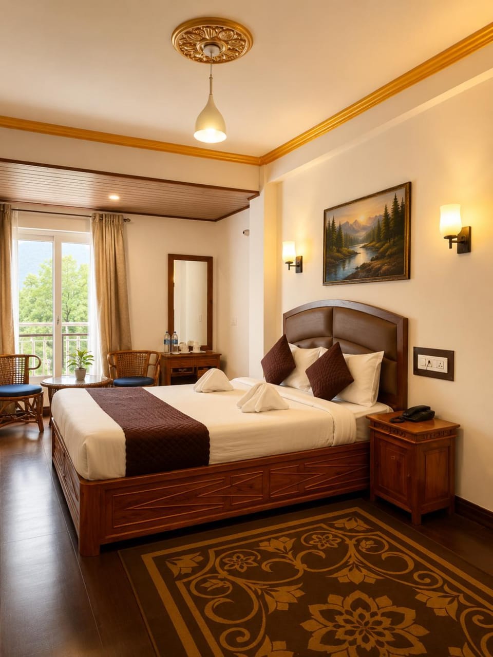 Bed, Living room, Photo of the whole room, Seating area, Bedroom