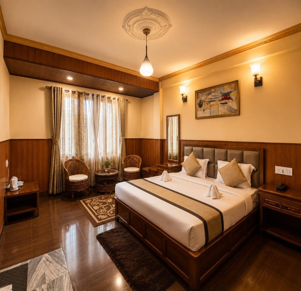 Bed, Living room, Photo of the whole room, Seating area, Bedroom