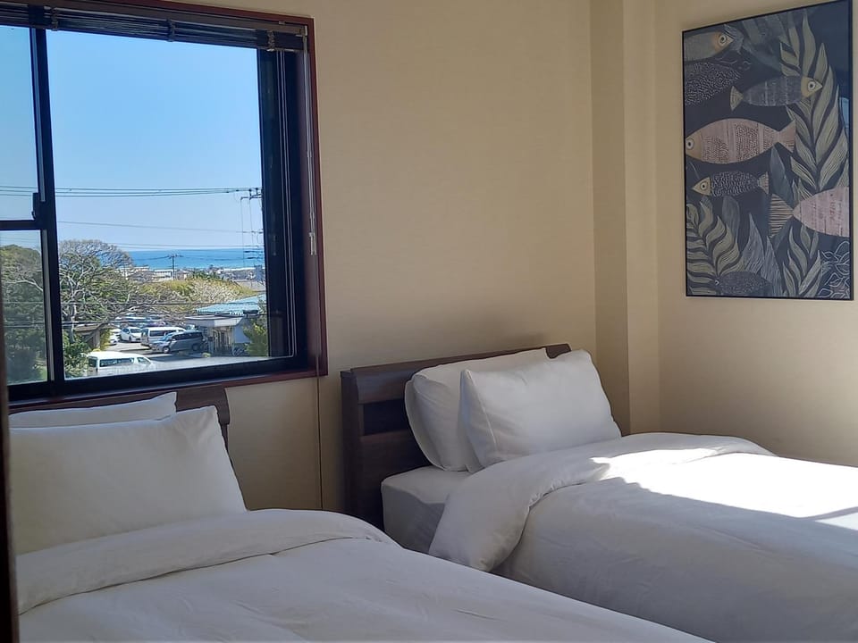 Bed, Natural landscape, Sea view
