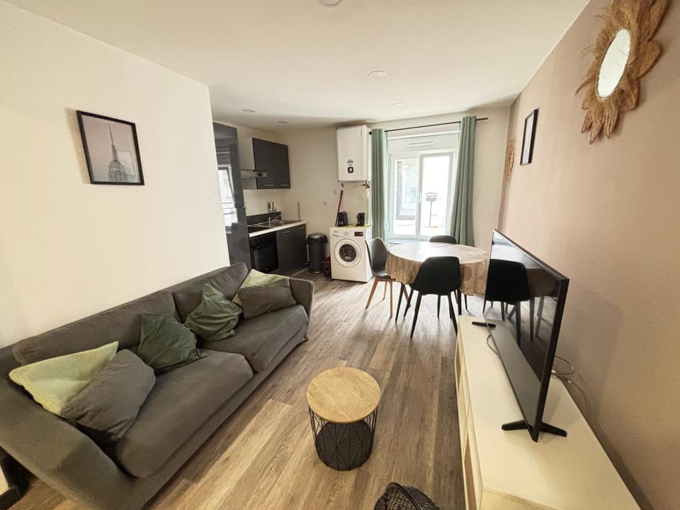 Living room, stove, kitchen
