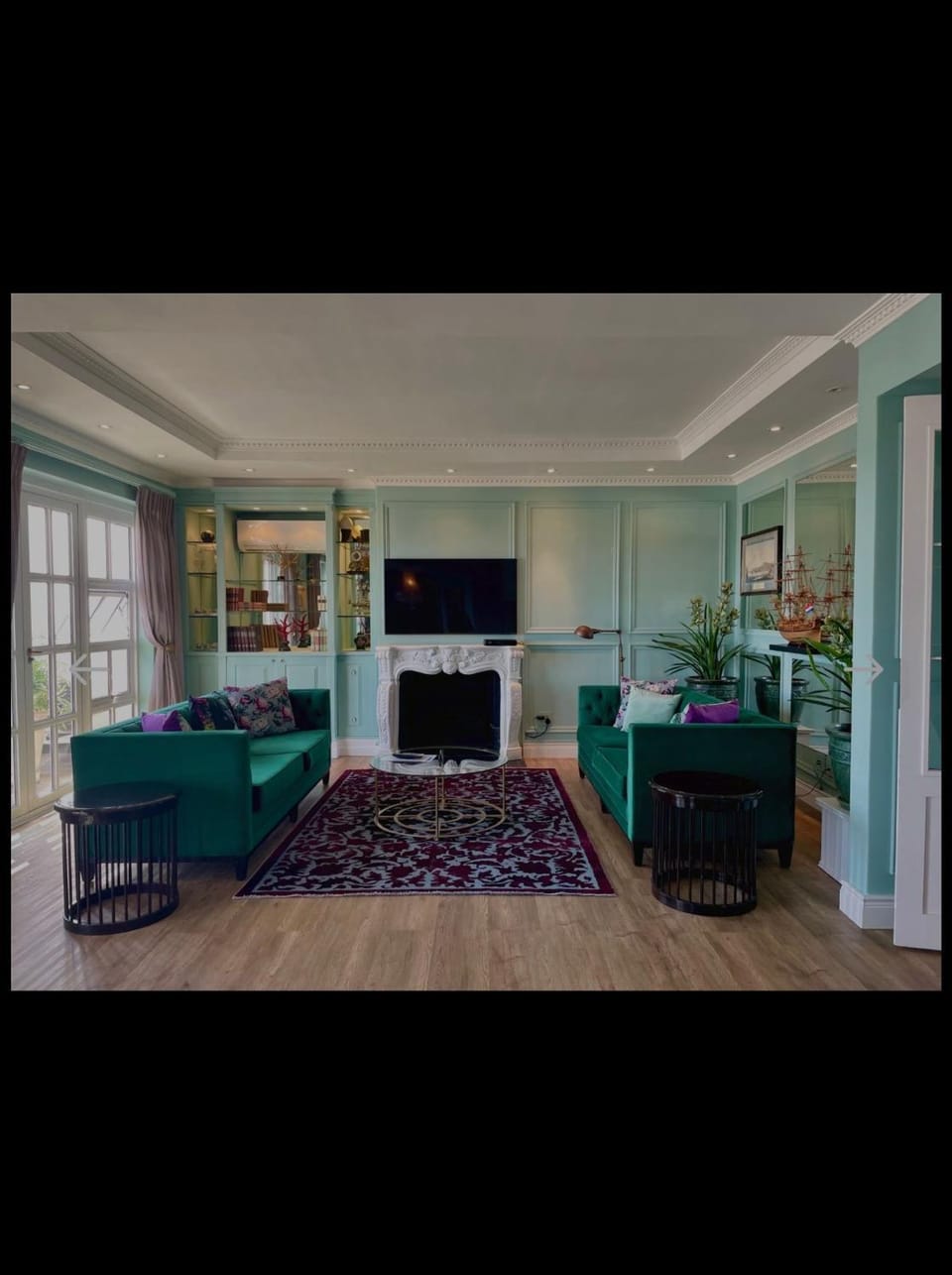Living room, fireplace