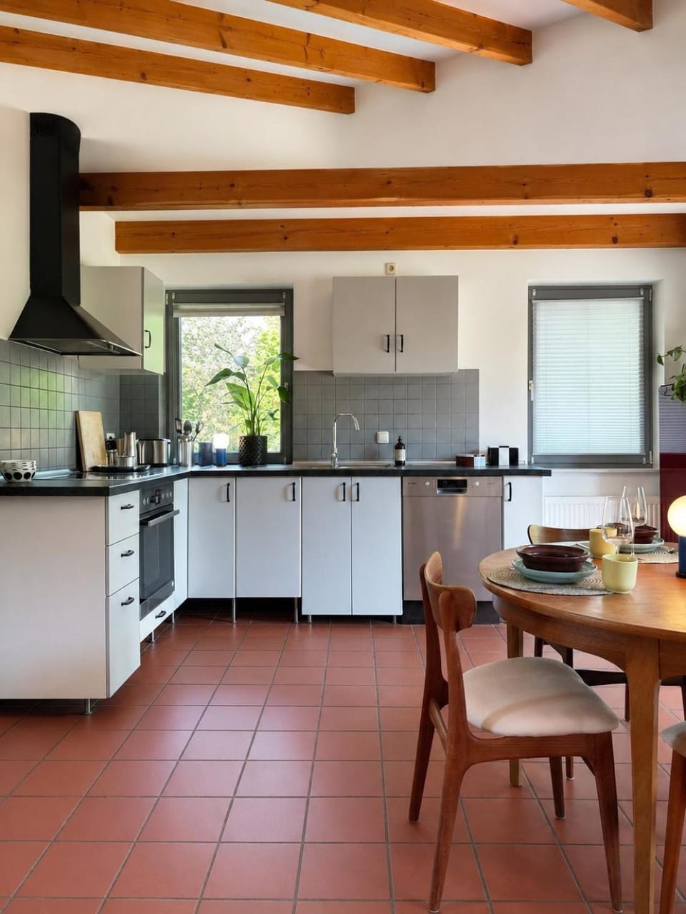 Living room, kitchen