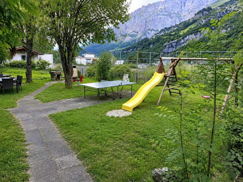 Spring, Day, Natural landscape, Children play ground, Garden, Garden view, Mountain view