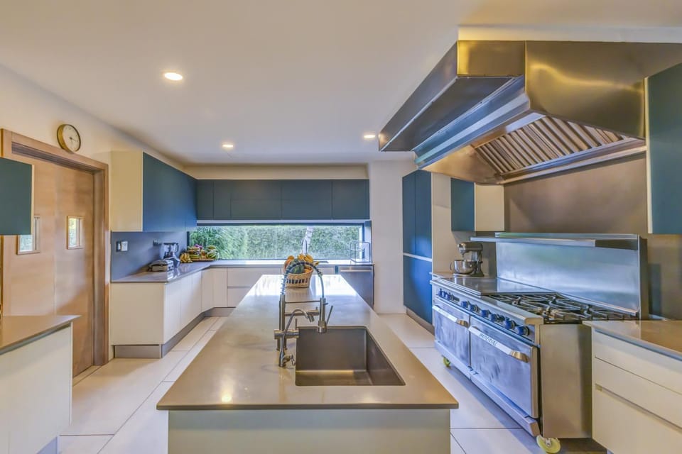 Kitchen or kitchenette, oven