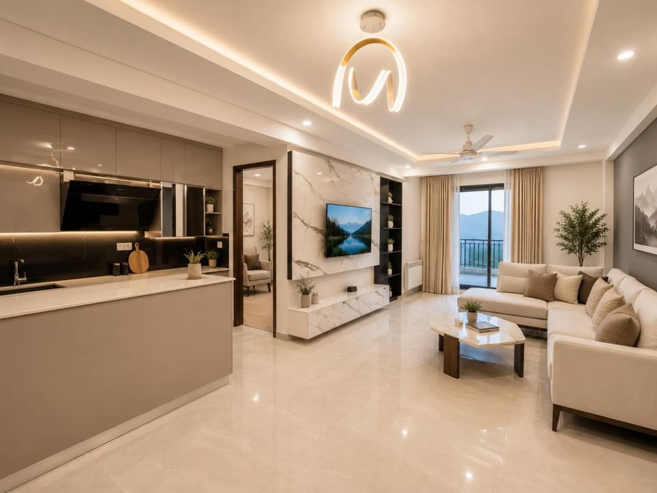 TV and multimedia, Kitchen or kitchenette, Living room, Seating area, minibar
