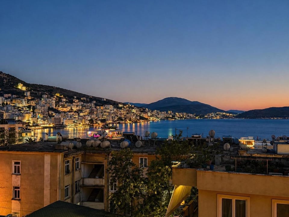 Night, City view, Mountain view, Sea view