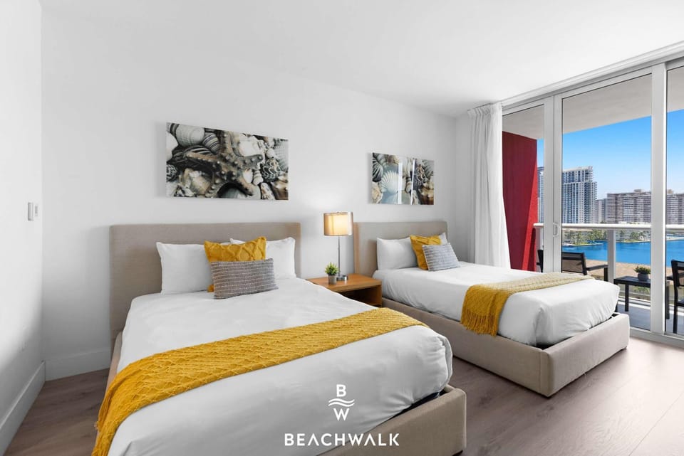 Golden Hour Views 2BR Beachwalk Resort Apartment in Hallandale Beach