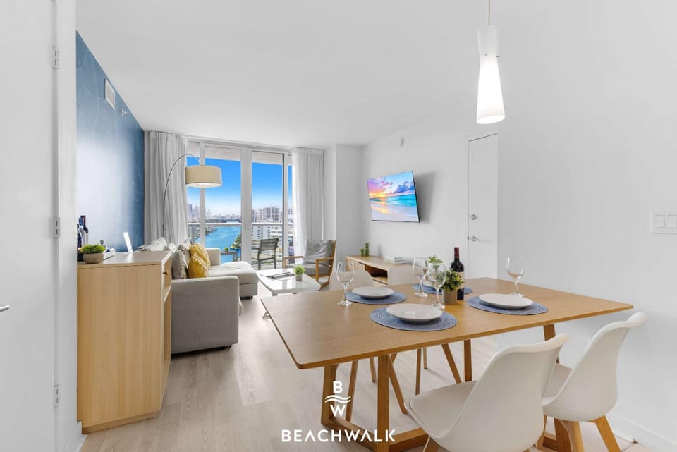 Sweeping Waterway View 2BR Beachwalk Resort Apartment in Hallandale Beach