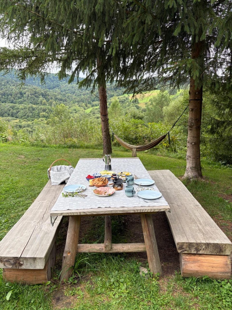 Patio, Day, Natural landscape, Dining area, Mountain view, River view