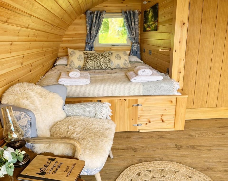 Cozy Romantic Mountain View Cabin with Hot Tub in Snowdonia Cabin in Wales