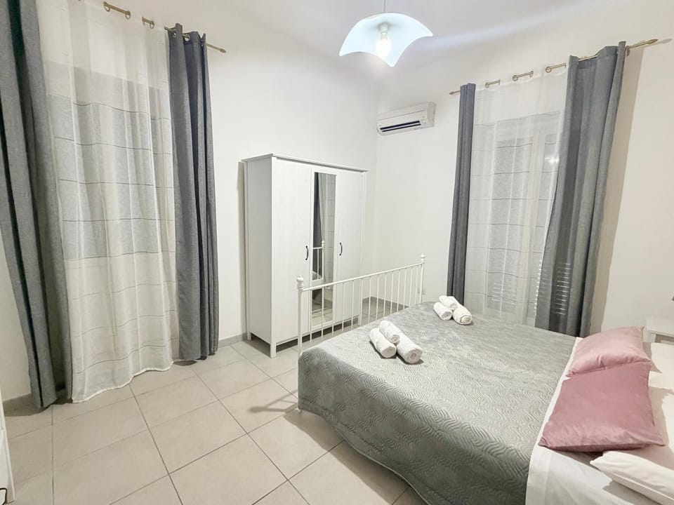 Bed, wardrobe, air conditioner