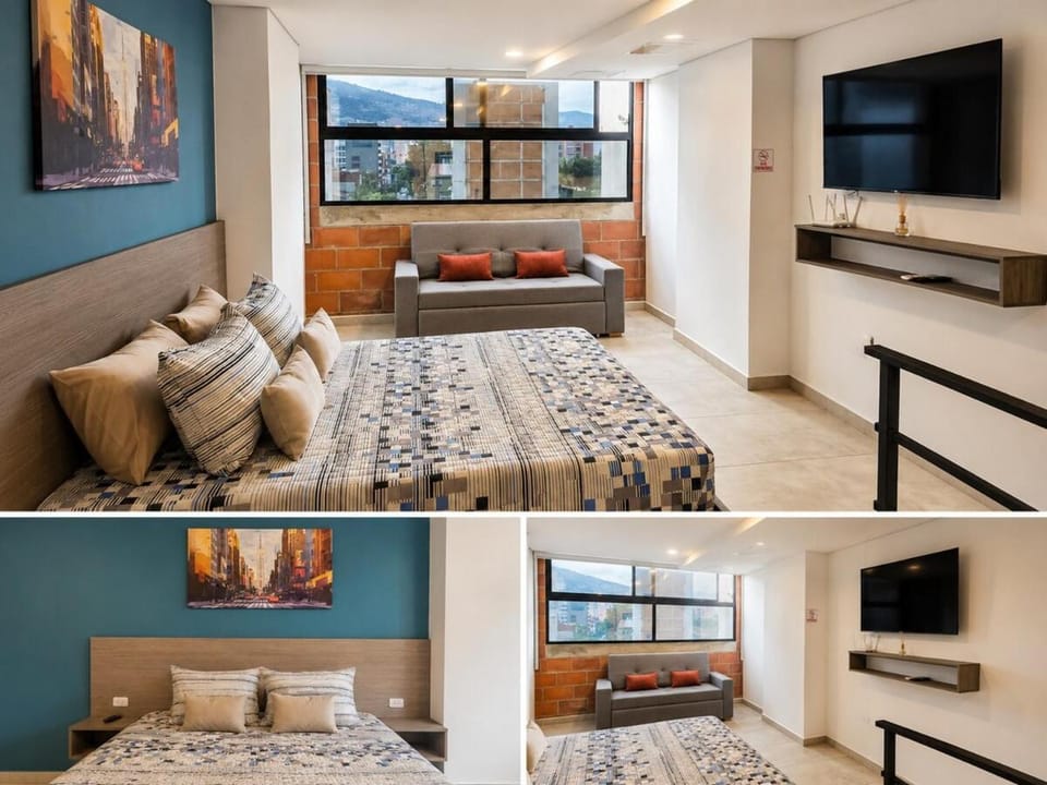 Bed, TV and multimedia, Photo of the whole room, Bedroom