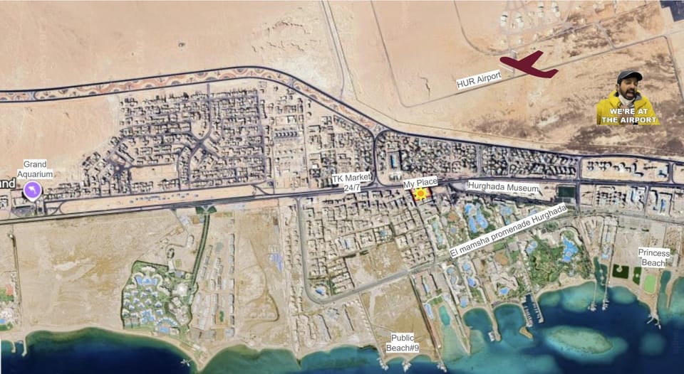 1-BR Pool, Beach, Central, Museum, Airport, WIFI Apartment in Hurghada