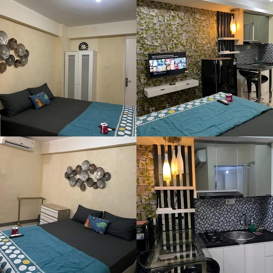 Bedroom, kitchen