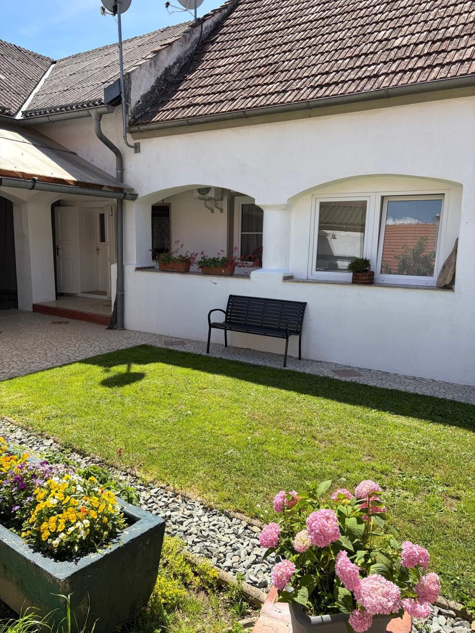 Property building, Patio, Spring, Day, Garden, Garden view, Inner courtyard view