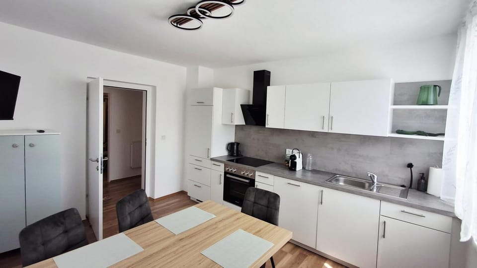 Kitchen or kitchenette, Dining area, oven, stove, kitchen