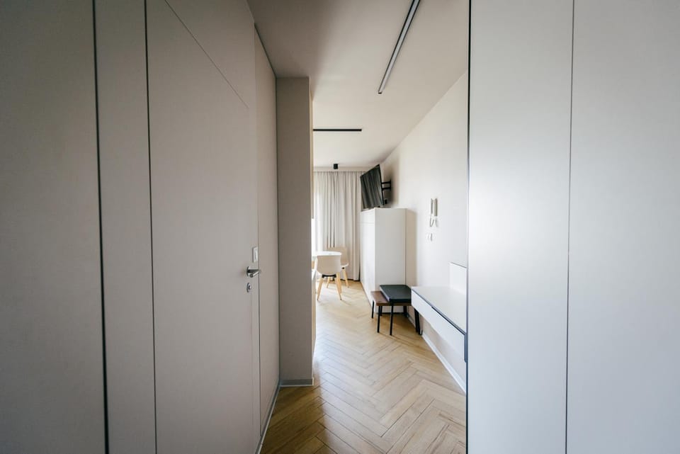 Chill in Łódź - Modern Studio with AC & Private Sleeping Area Apartment in Masovian Voivodeship