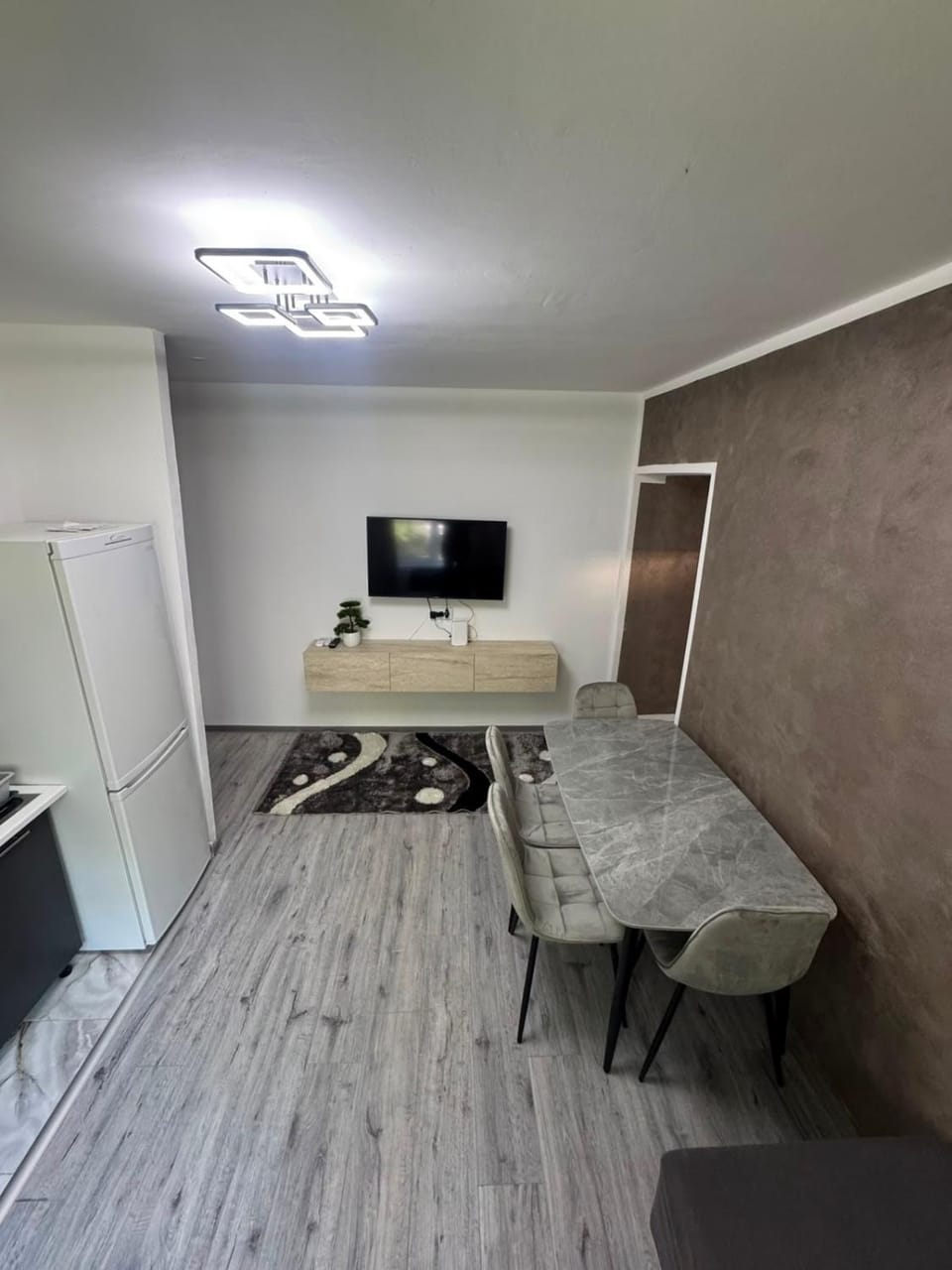 Living room, kitchen