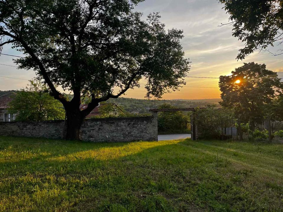 Patio, Nearby landmark, Facade/entrance, Spring, Day, Natural landscape, Sunset, Inner courtyard view
