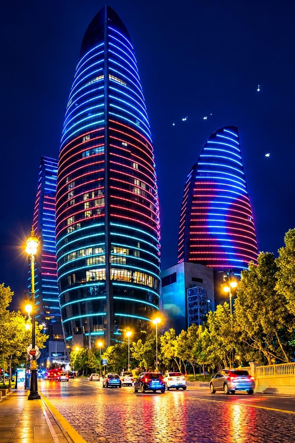 Natural landscape, City view, Street view, Quiet street view