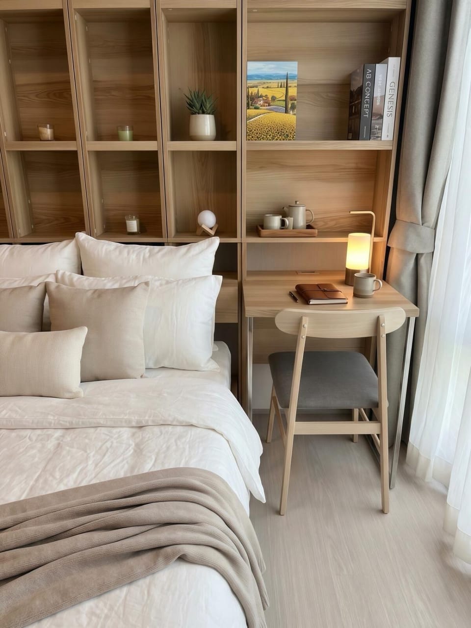 Warm Wood Oasis Next to BTS Thong Lo Apartment in Bangkok