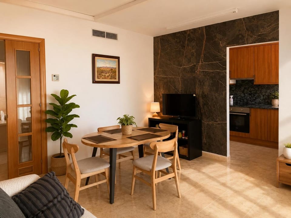 Kitchen or kitchenette, Living room, Dining area
