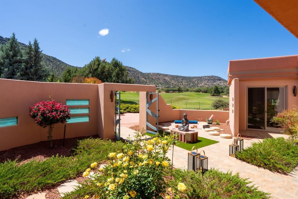 Property building, Natural landscape, Garden view, Mountain view