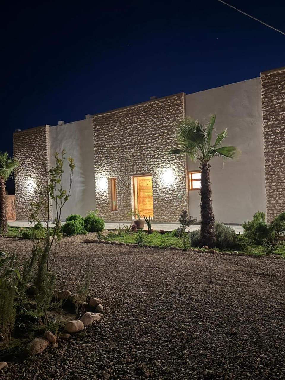 Property building, Night, Garden, Garden view