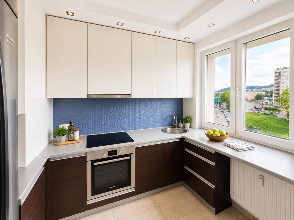dishwasher, microwave, stove, kitchen
