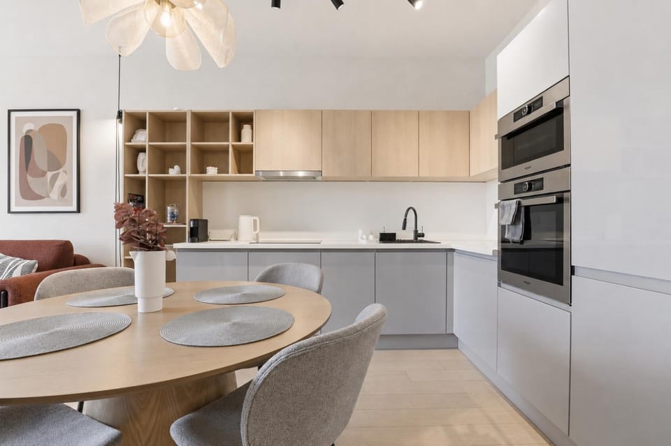 Coffee/tea facilities, Kitchen or kitchenette, Living room, Seating area, Dining area, dishwasher, minibar, pet friendly, stove