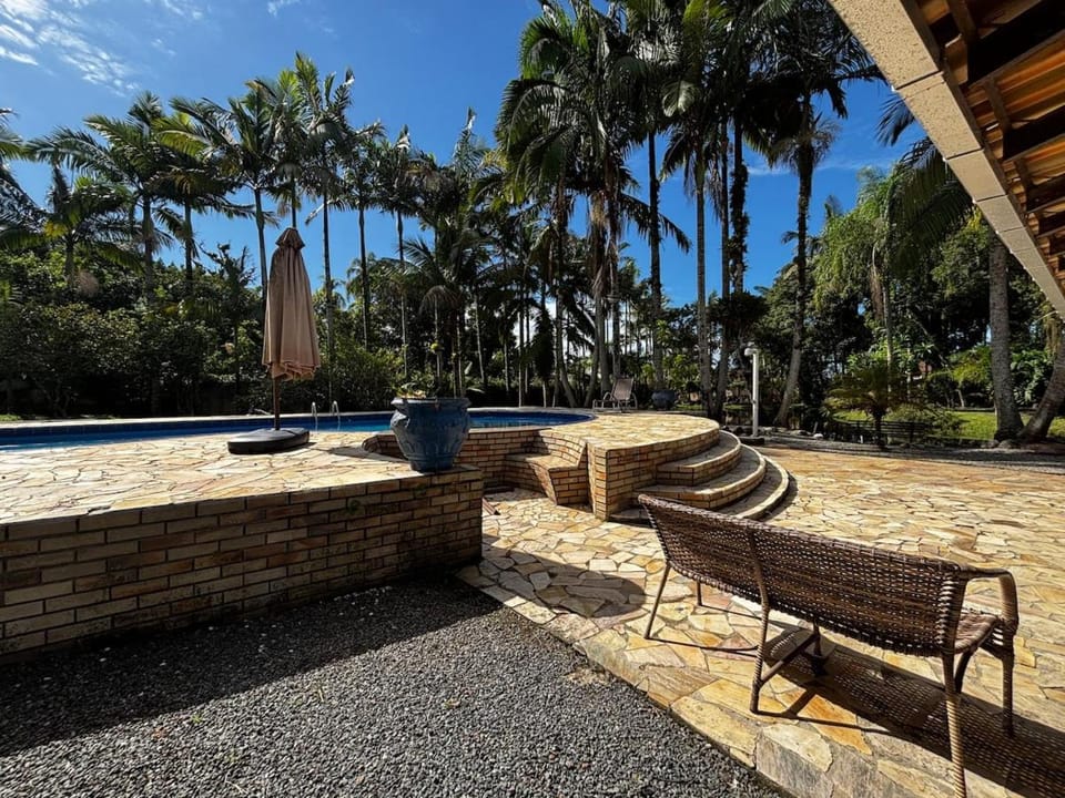 Patio, Day, Natural landscape, Garden, Garden view, Pool view, Swimming pool, sunbed