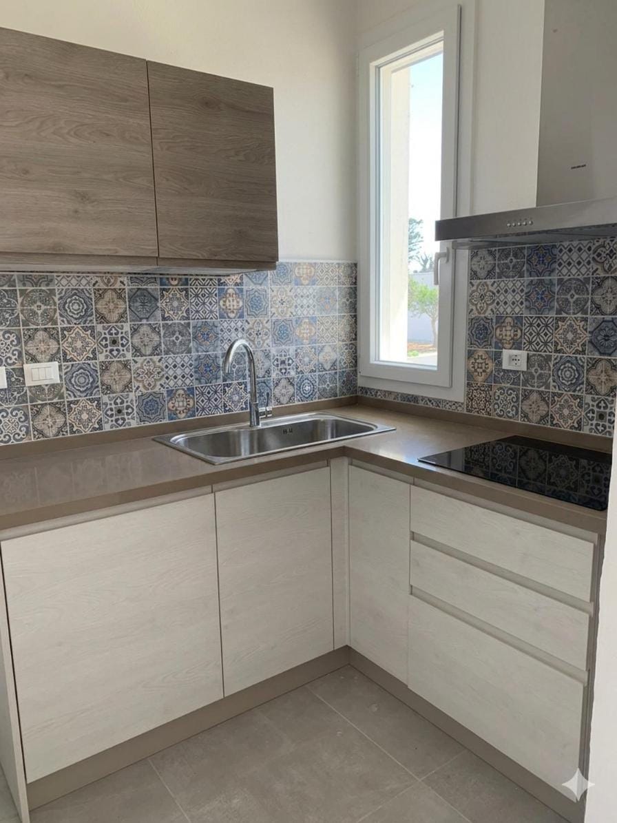 Kitchen or kitchenette, stove, kitchen