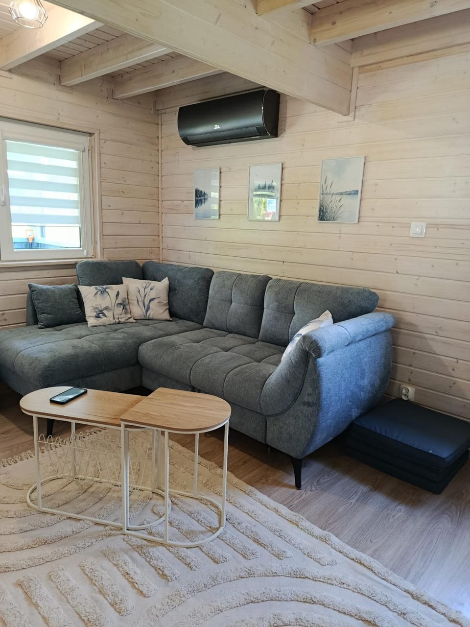 Living room, Seating area, air conditioner