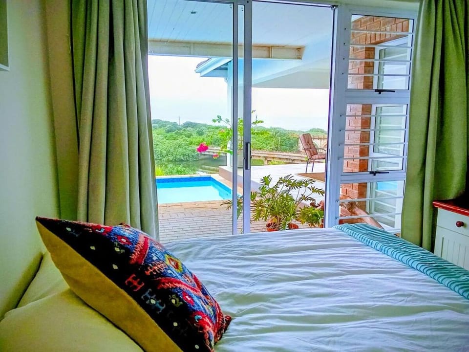 View (from property/room), Bedroom, Pool view, Swimming pool