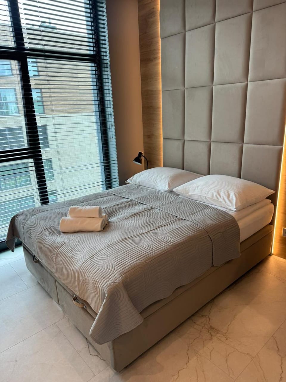 Bed, Photo of the whole room, towels
