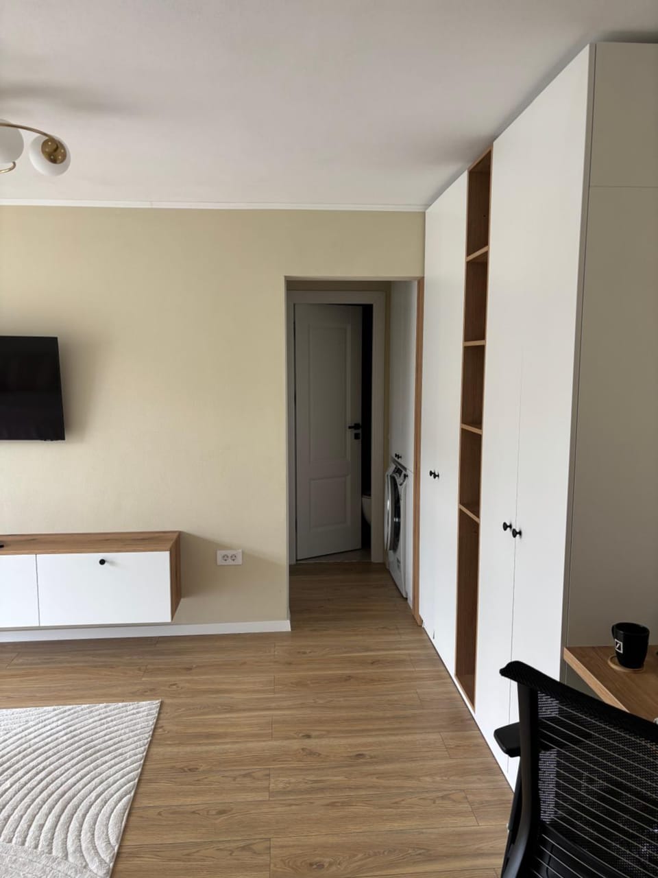 Photo of the whole room, washing machine