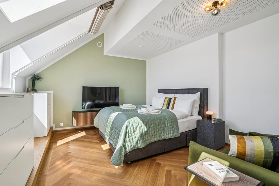 Old Town Rose Diamond Penthouse Rooftop Terrace Apartment in Zurich City