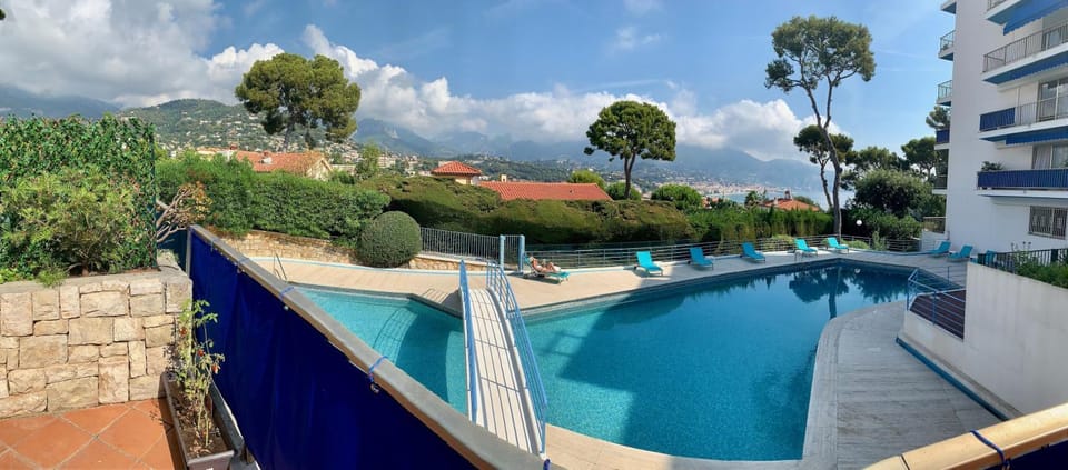 Pool view, sunbed