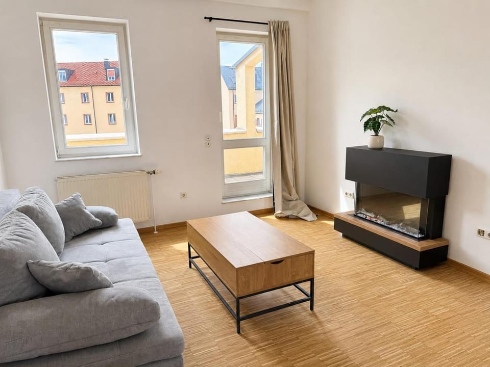 Living room, fireplace