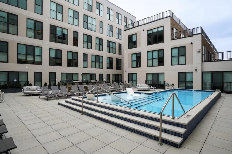 Swimming pool, Inner courtyard view, sunbed