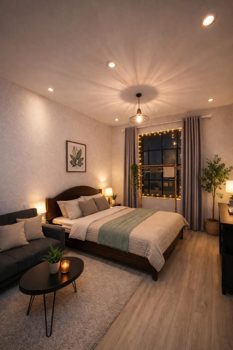 Photo of the whole room, bunk bed