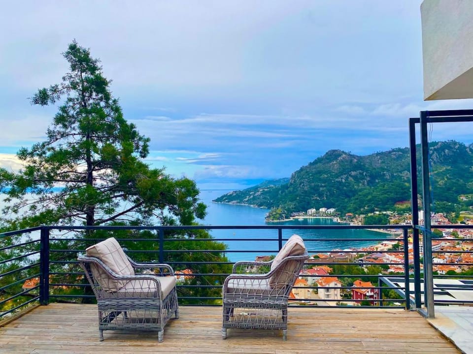 Luxury Sea View Apartment 1 Bedroom Pool Parking Apartment in Muğla Province
