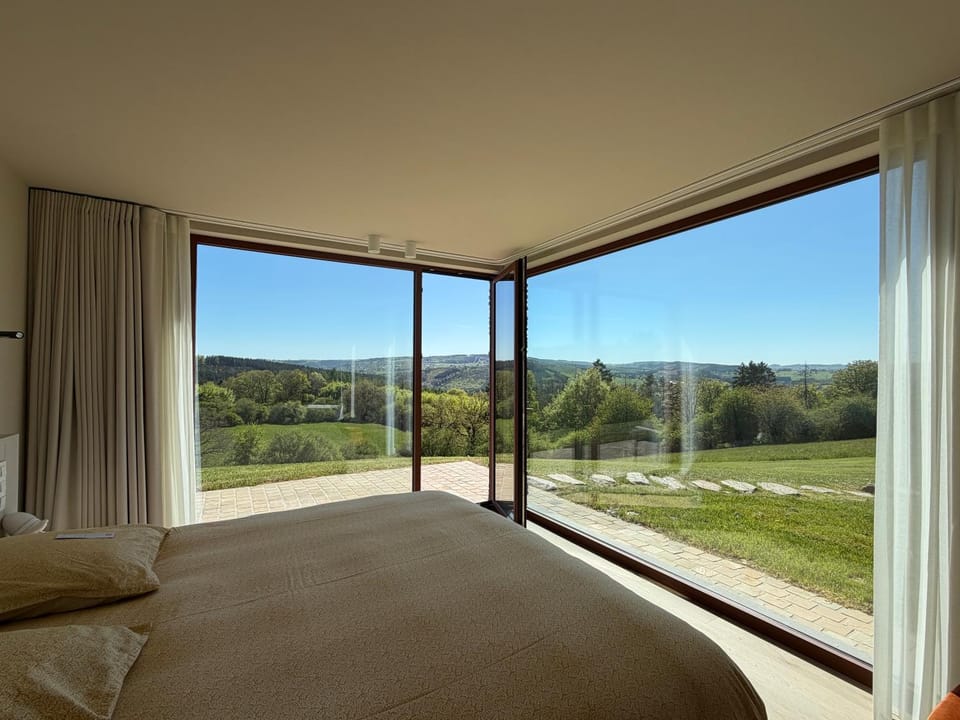 Bed, Natural landscape, Bedroom
