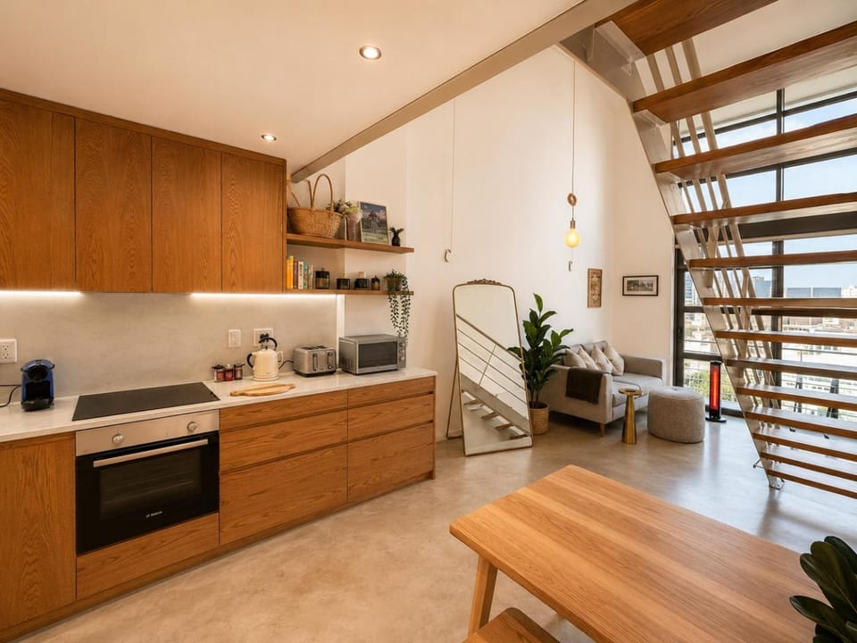 Kitchen or kitchenette, Living room