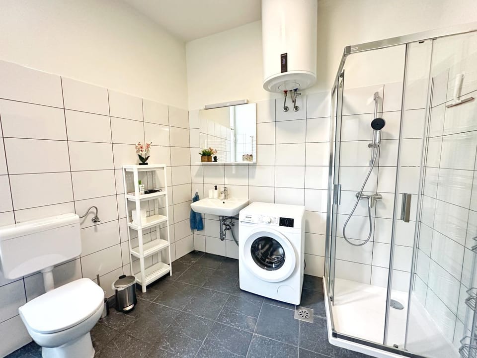 Shower, Toilet, washing machine