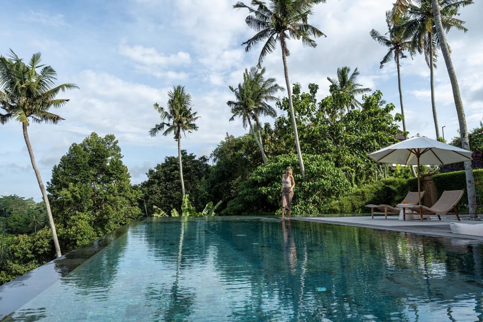 Day, Natural landscape, Garden, Garden view, Pool view, Swimming pool, sunbed